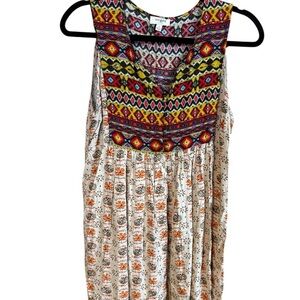 Umgee Women’s Multicolor Boho Mini Dress Small